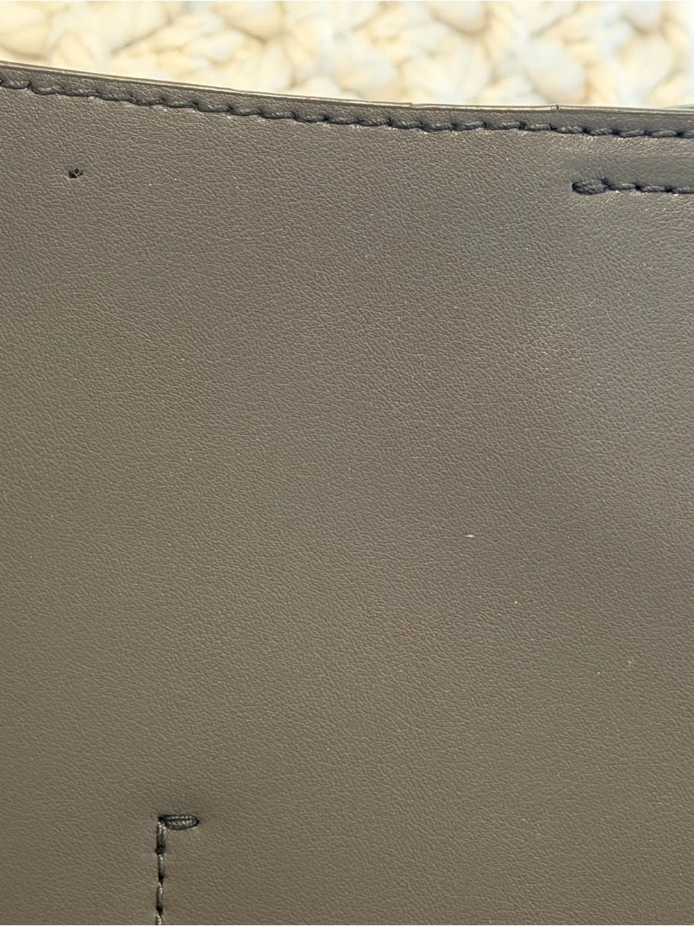 Bandolier Taupe Gray Leather Crossbody Bag